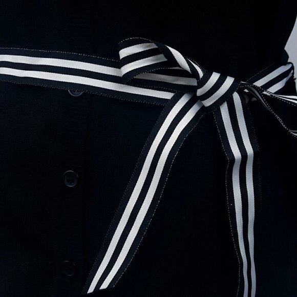 NINE & CO BLACK BELTED CARDIGAN SZ LARGE - Picture 9 of 13